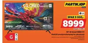 POWER 55 4K Smart QNED-TV, NOK 8999 tilbud