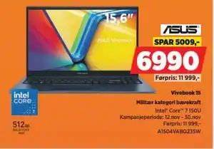POWER Vivobook 15, NOK 6990 tilbud