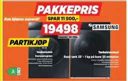 POWER Vaskemaskin + Tørketrommel, NOK 19498 tilbud