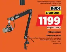 POWER Mikrofonarm, NOK 1199 tilbud