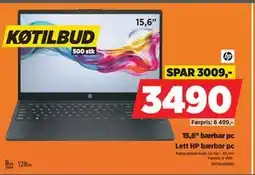 POWER 15,6 bærbar pc, NOK 3490 tilbud
