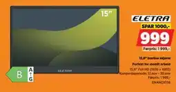 POWER 15,6 bærbar skjerm, NOK 999 tilbud