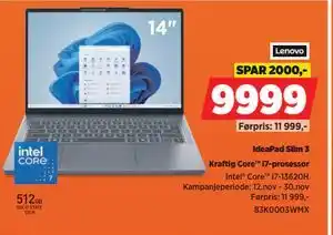POWER IdeaPad Slim 3, NOK 9999 tilbud