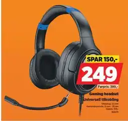 POWER Gaming headset, NOK 249 tilbud