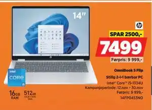 POWER OmniBook 5 Flip, NOK 7499 tilbud