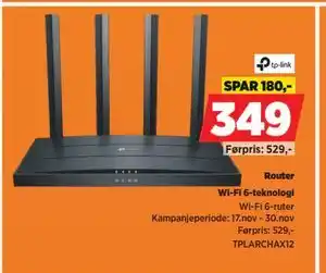 POWER Router, NOK 349 tilbud