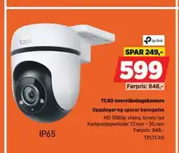 POWER TC40 overvåkningskamera, NOK 599 tilbud