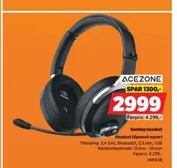 POWER Gaming headset, NOK 2999 tilbud