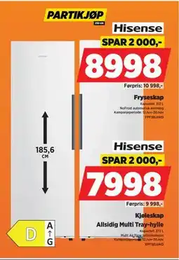 POWER Kjøleskap, NOK 7998 tilbud