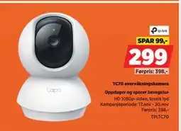 POWER TC70 overvåkningskamera, NOK 299 tilbud