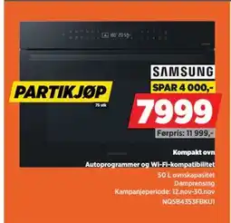 POWER Kompakt ovn, NOK 7999 tilbud