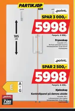 POWER Fryseskap, NOK 5998 tilbud