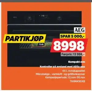 POWER Kompakt ovn, NOK 8998 tilbud