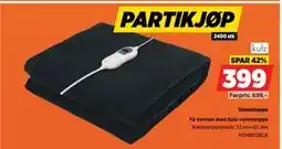 POWER Varmeteppe, NOK 399 tilbud