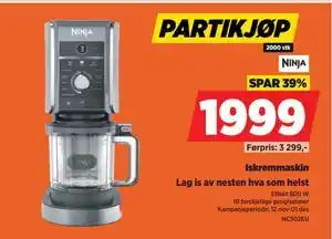 POWER Iskremmaskin, NOK 1999 tilbud