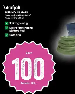 Sport Outlet Vikafjeli merinoull hals finse merinoull hals barn/ finse merinoull hals tilbud
