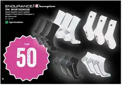 Sport Outlet Endurance/champion 3pk sportssokker tilbud