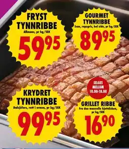 Nordby Supermarket KRYDRET TYNNRIBBE, SEK 99.95 tilbud