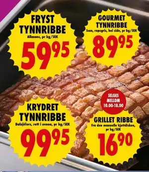 Nordby Supermarket KRYDRET TYNNRIBBE, SEK 99.95 tilbud