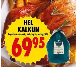 Nordby Supermarket HEL KALKUN, SEK 69.95 tilbud