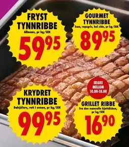 Nordby Supermarket GOURMET TYNNRIBBE, SEK 89.95 tilbud