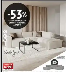 Bohus 53% GJELDER QUADRATO OPPSETT 7 I TEKSTIL ARAGON tilbud