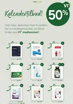 Vitusapotek Kalendertilbud!, Medlemspris tilbud
