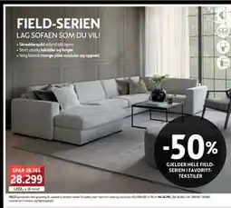 Bohus FIELD hjørnesofa, NOK 28299 tilbud