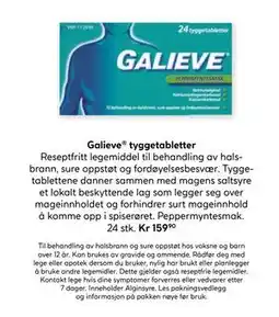 Vitusapotek Galieve tyggetabletter, NOK 159.9 tilbud