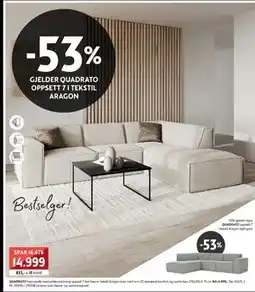 Bohus QUADRATO hjørnesofa, NOK 14999 tilbud