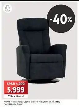 Bohus PRINCE recliner, NOK 5999 tilbud