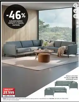 Bohus NORDIC hjørnesofa, NOK 23999 tilbud