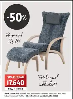 Bohus DELTA ADVENTURE hvilestol, NOK 17640 tilbud