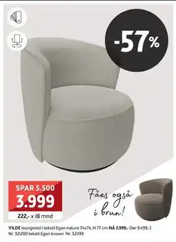 Bohus VILDE loungestol, NOK 3999 tilbud