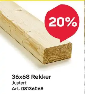 Byggmax 36x68 Rekker tilbud