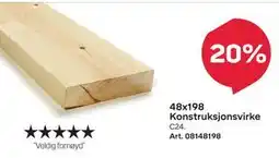 Byggmax 48x198 Konstruksjonsvirke tilbud