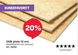 Byggmax OSB-plate 10 mm tilbud