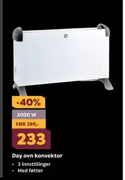 Megaflis Day ovn konvektor, NOK 233 tilbud