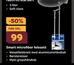 Megaflis Smart microfiber feiesett, NOK 99 tilbud
