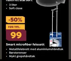 Megaflis Smart microfiber feiesett, NOK 99 tilbud