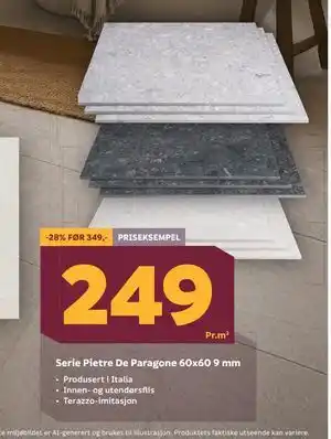 Megaflis Serie Pietre De Paragone 60x60 9 mm, NOK 249 tilbud