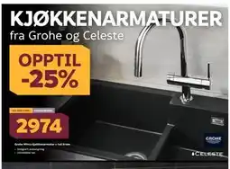 Megaflis Grohe Minta kjøkkenarmatur c-tut krom, NOK 2974 tilbud