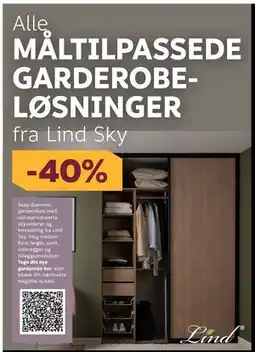 Megaflis Alle MÅLTILPASSEDE GARDEROBELØSNINGER fra Lind Sky tilbud
