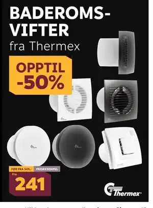 Megaflis BADEROMS-VIFTER fra Thermex tilbud