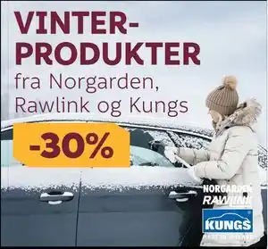 Megaflis VINTERPRODUKTER fra Norgarden, Rawlink og Kungs tilbud