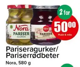 Spar Pariseragurker/Pariserrødbeter, NOK 50 tilbud