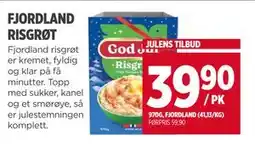 Meny FJORDLAND RISGRØT, NOK 39.9 tilbud