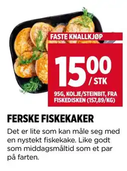 Meny FERSKE FISKEKAKER, NOK 15 tilbud