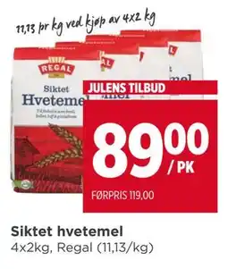Meny Siktet hvetemel, NOK 89 tilbud