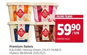 Meny Premium fløteis, NOK 59.9 tilbud